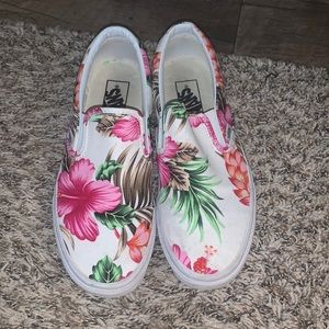 Hawaiian floral print vans